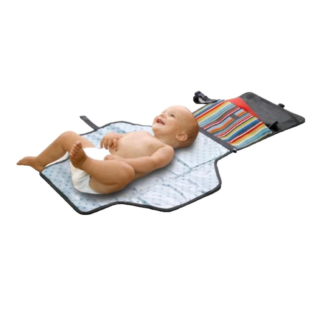 Skip Hop Changing Station Baby Portable Diaper Changing Pad Organizer Striped